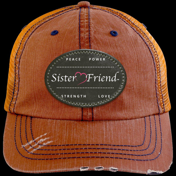 Sister Friend Motto  Distressed Cap