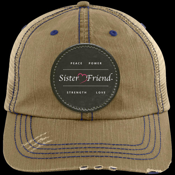 Sister Friend Motto  Distressed Cap