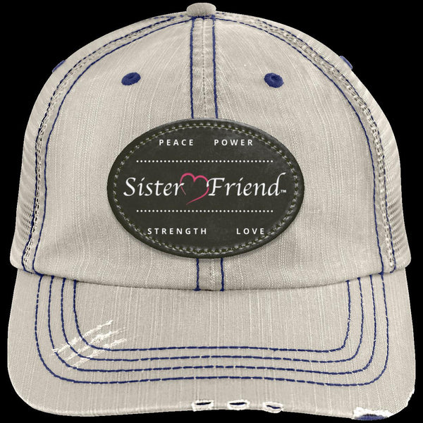 Sister Friend Motto  Distressed Cap