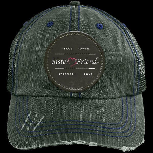 Sister Friend Motto  Distressed Cap