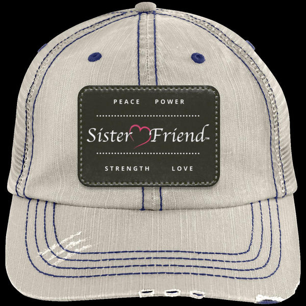 Sister Friend Motto  Distressed Cap