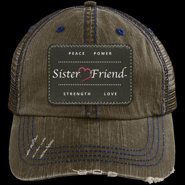 Sister Friend Motto  Distressed Cap