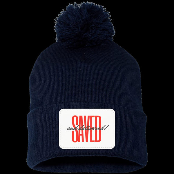 Saved Pom Pom Knit Cap