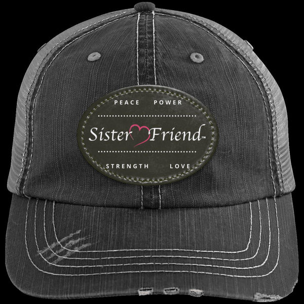 Sister Friend Motto  Distressed Cap