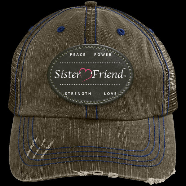 Sister Friend Motto  Distressed Cap