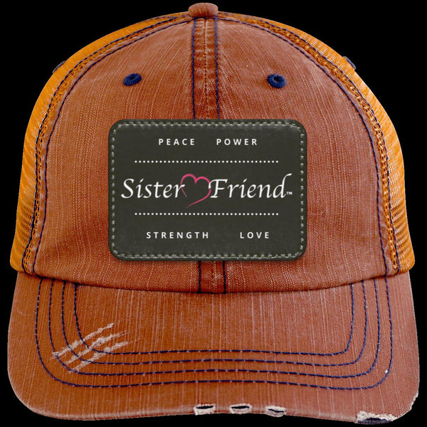 Sister Friend Motto  Distressed Cap