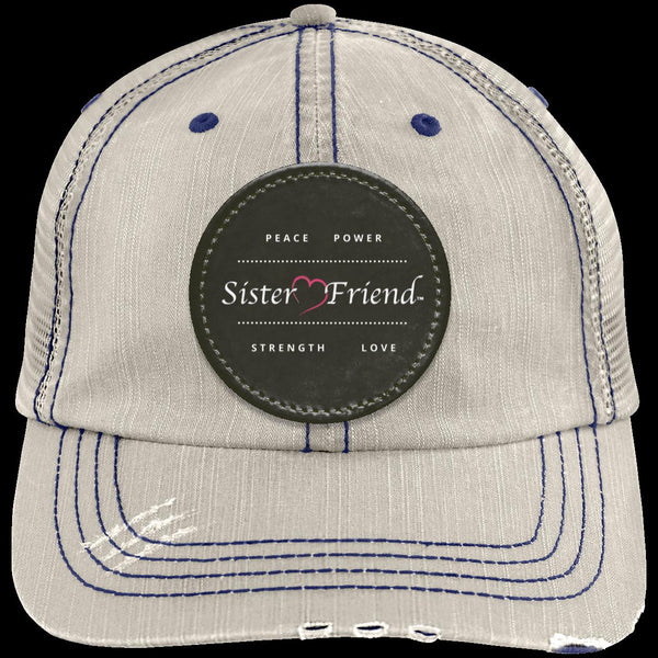 Sister Friend Motto  Distressed Cap