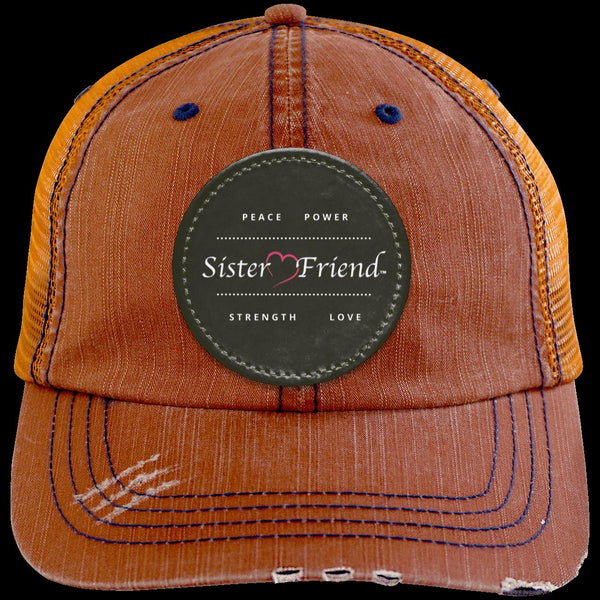 Sister Friend Motto  Distressed Cap