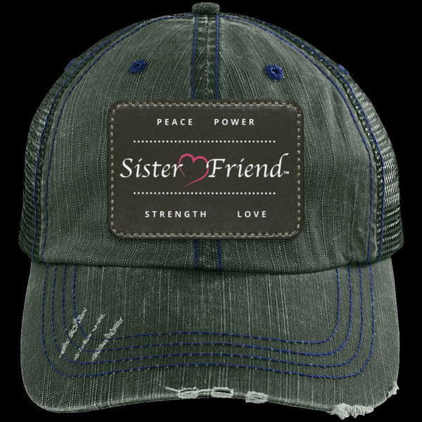 Sister Friend Motto  Distressed Cap