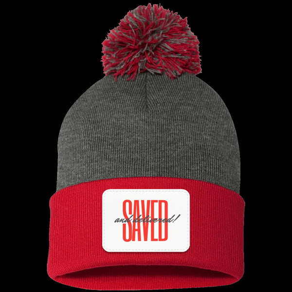 Saved Pom Pom Knit Cap