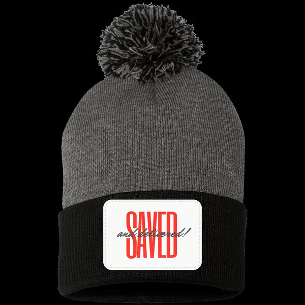 Saved Pom Pom Knit Cap