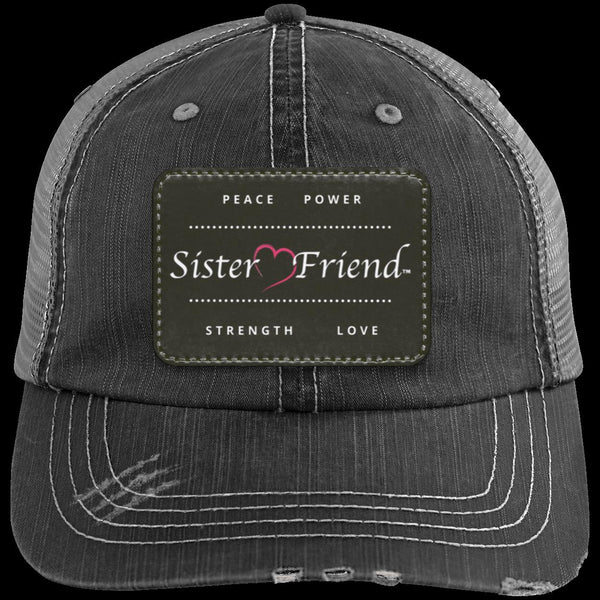 Sister Friend Motto  Distressed Cap