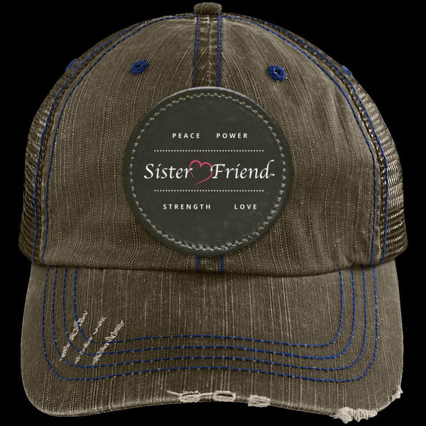 Sister Friend Motto  Distressed Cap