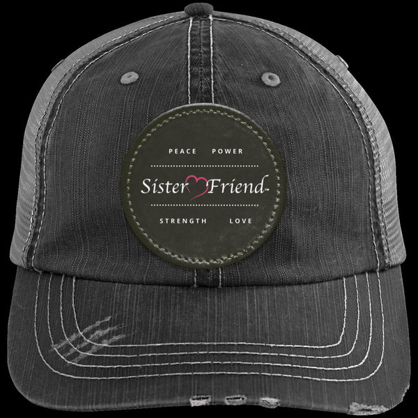 Sister Friend Motto  Distressed Cap