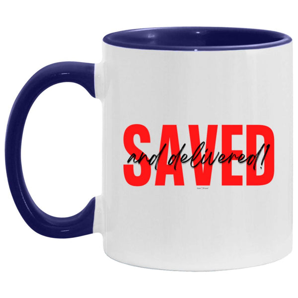 Saved Red Color Accent 11 oz. Mug