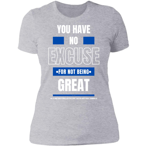 No Excuse Bl/Wh Ladies' Boyfriend T-Shirt