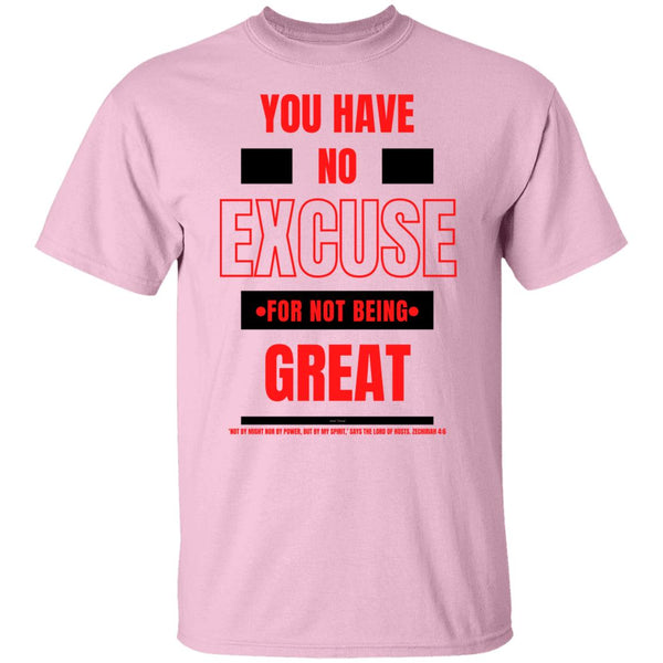 No Excuse Red Black  T-Shirt