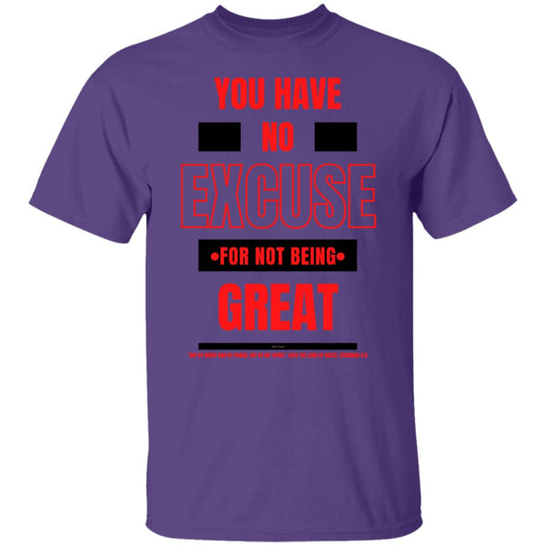 No Excuse Red Black  T-Shirt