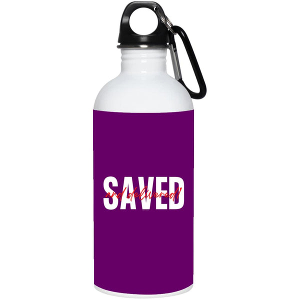 Saved Red Black Saved 20 oz. Water Bottle