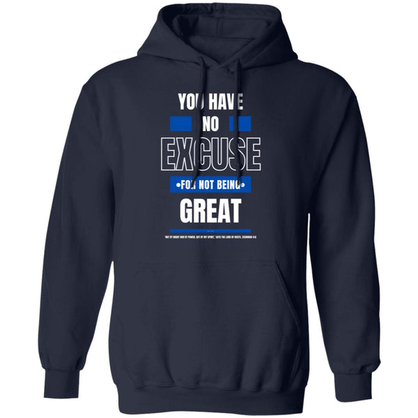 No Excuse Blue/White Hoodie