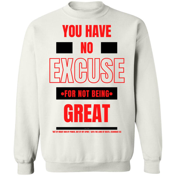 No Excuse Red Black Sweatshirt