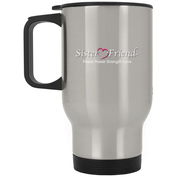 Motto Silver Travel Mug