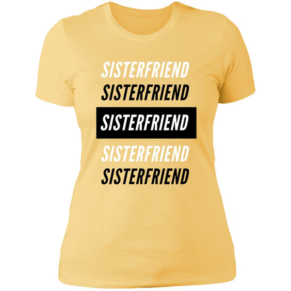 Sister Friend Block Boyfriend T-Shirt