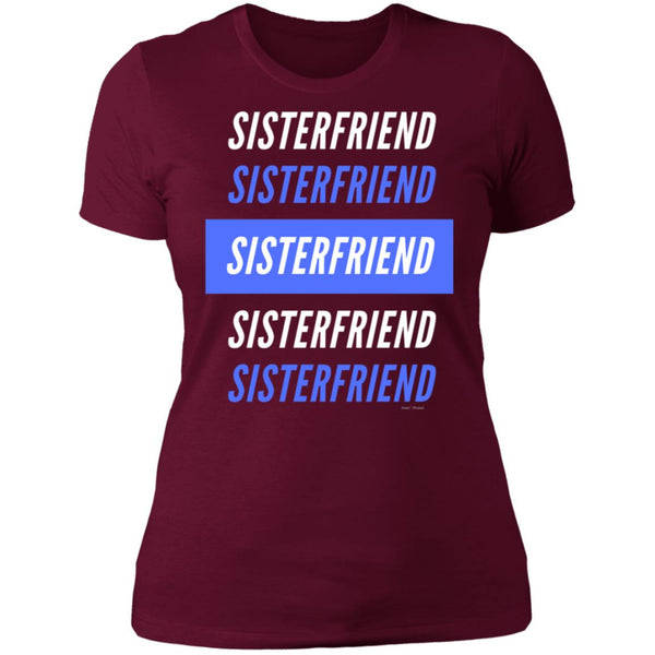 Sister Friend Bl/Wh  Boyfriend T-Shirt