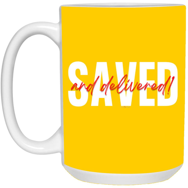 Saved Red Black Saved 15 oz. Mug