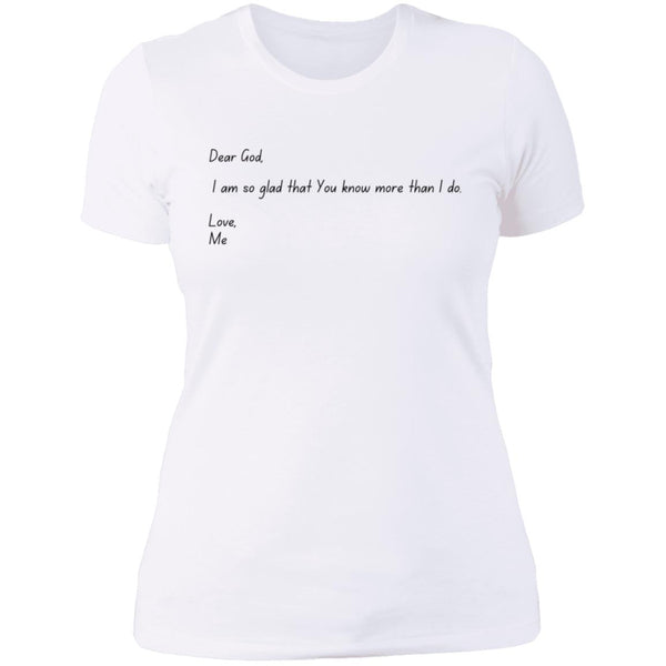 Dear God Ladies' Boyfriend T-Shirt