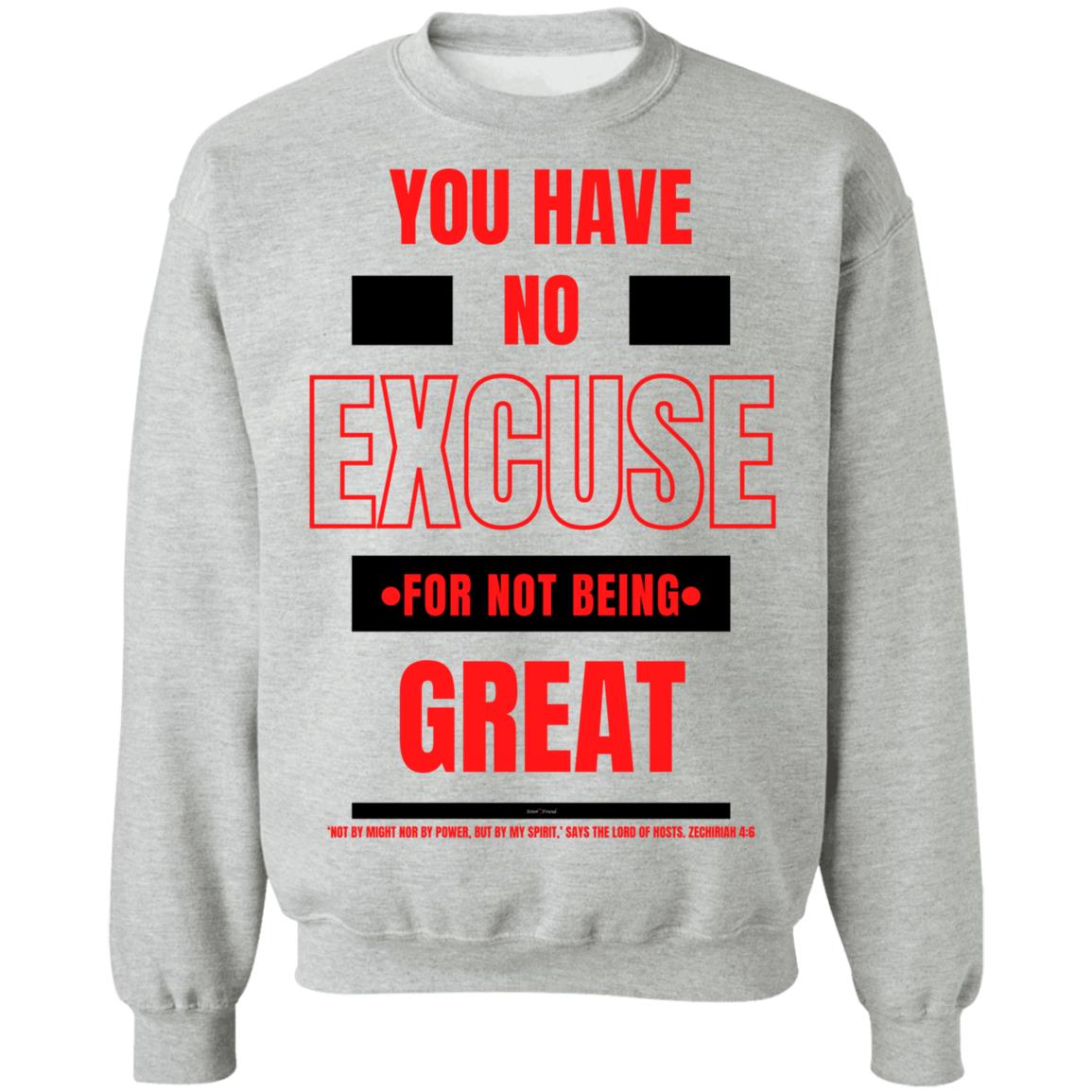 No Excuse Red Black Sweatshirt