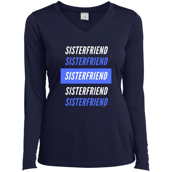 Sister Friend Bl/Wh Multi LS T-Shirt