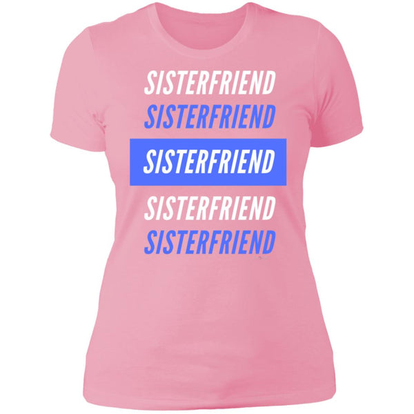 Sister Friend Bl/Wh  Boyfriend T-Shirt