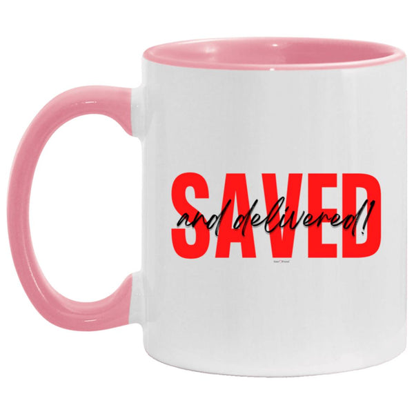 Saved Red Color Accent 11 oz. Mug