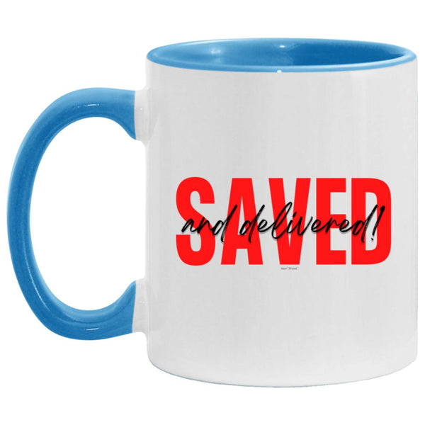 Saved Red Color Accent 11 oz. Mug