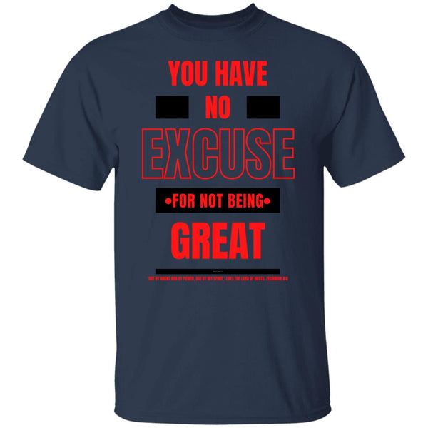 No Excuse Red Black  T-Shirt