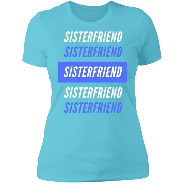 Sister Friend Bl/Wh  Boyfriend T-Shirt