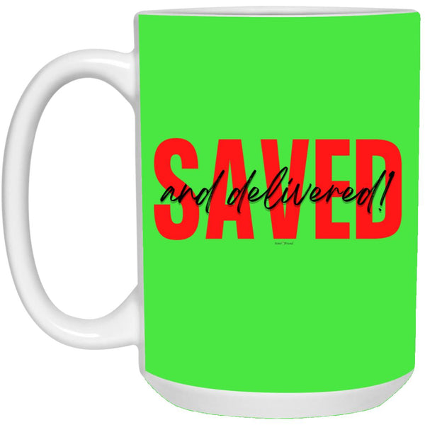 Saved Red Black Saved 15 oz. Mug