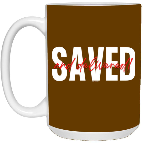 Saved Red Black Saved 15 oz. Mug