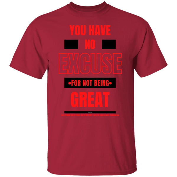 No Excuse Red Black  T-Shirt