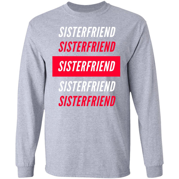 Sister Friend Bl/Wh LS Ultra T-Shirt