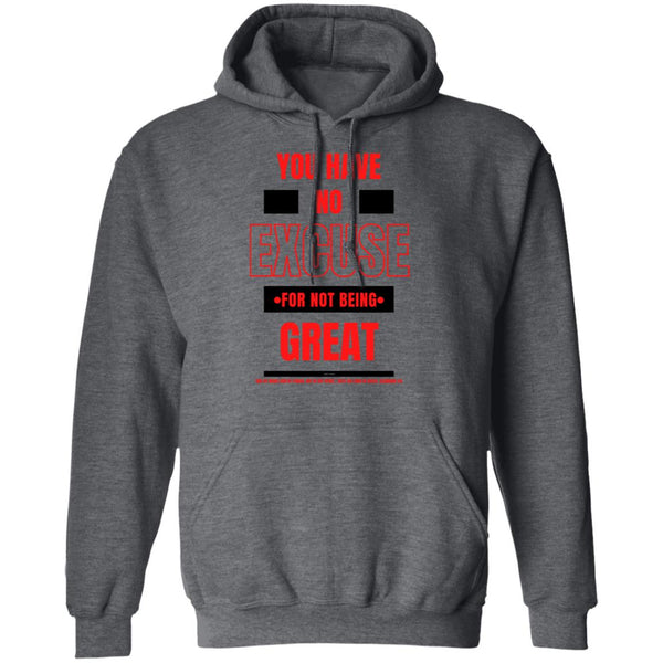 No Excuse Red Black Hoodie