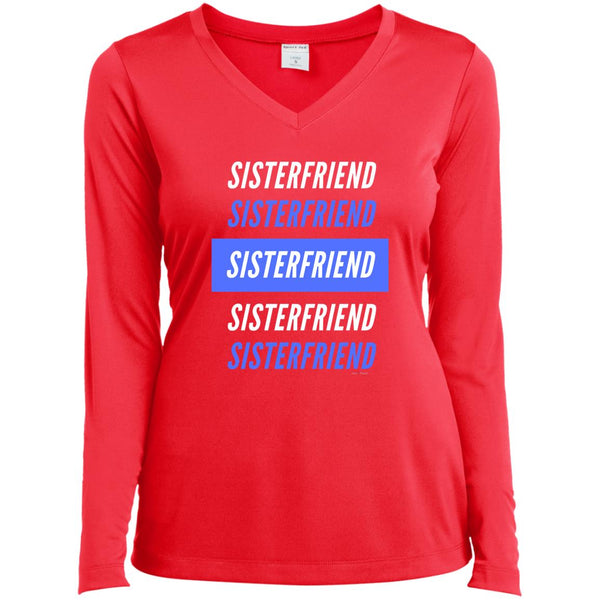 Sister Friend Bl/Wh Multi LS T-Shirt