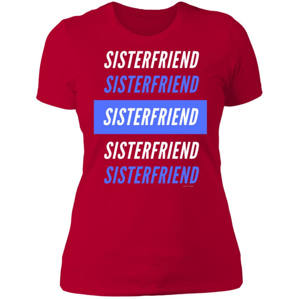 Sister Friend Bl/Wh  Boyfriend T-Shirt