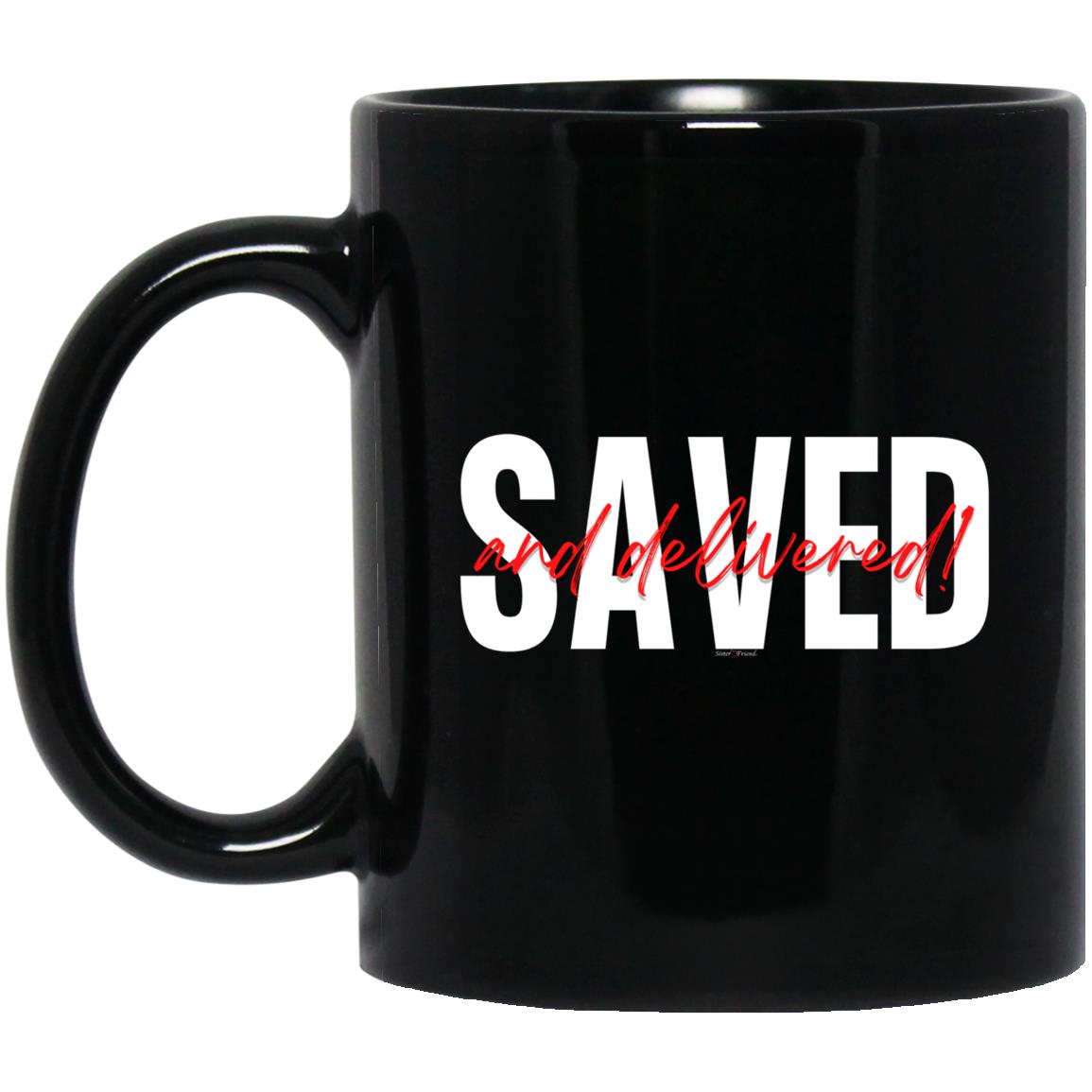 Saved White Red Saved Black Mug