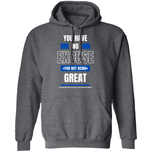 No Excuse Blue/White Hoodie