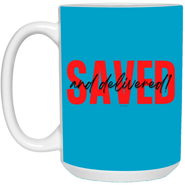 Saved Red Black Saved 15 oz. Mug