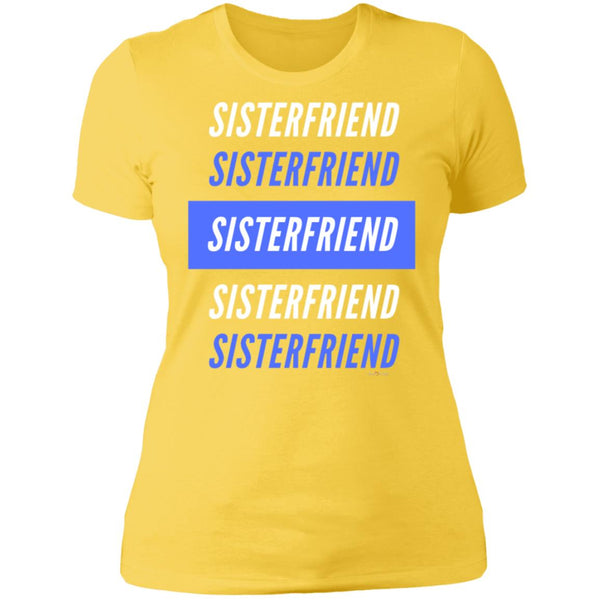 Sister Friend Bl/Wh  Boyfriend T-Shirt