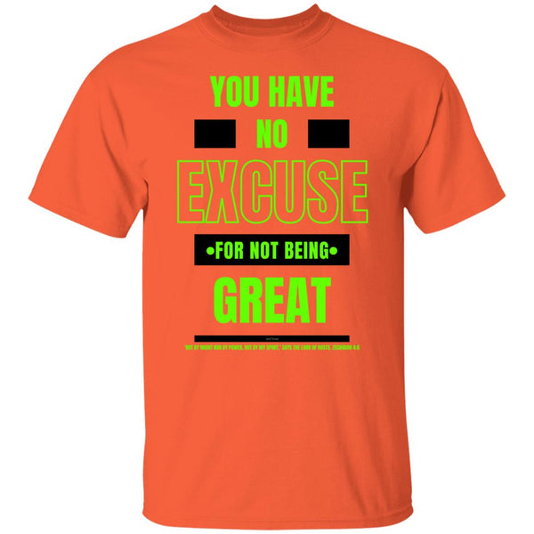 No Excuse Green Black T-Shirt