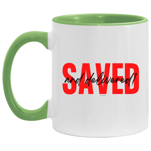 Saved Red Color Accent 11 oz. Mug